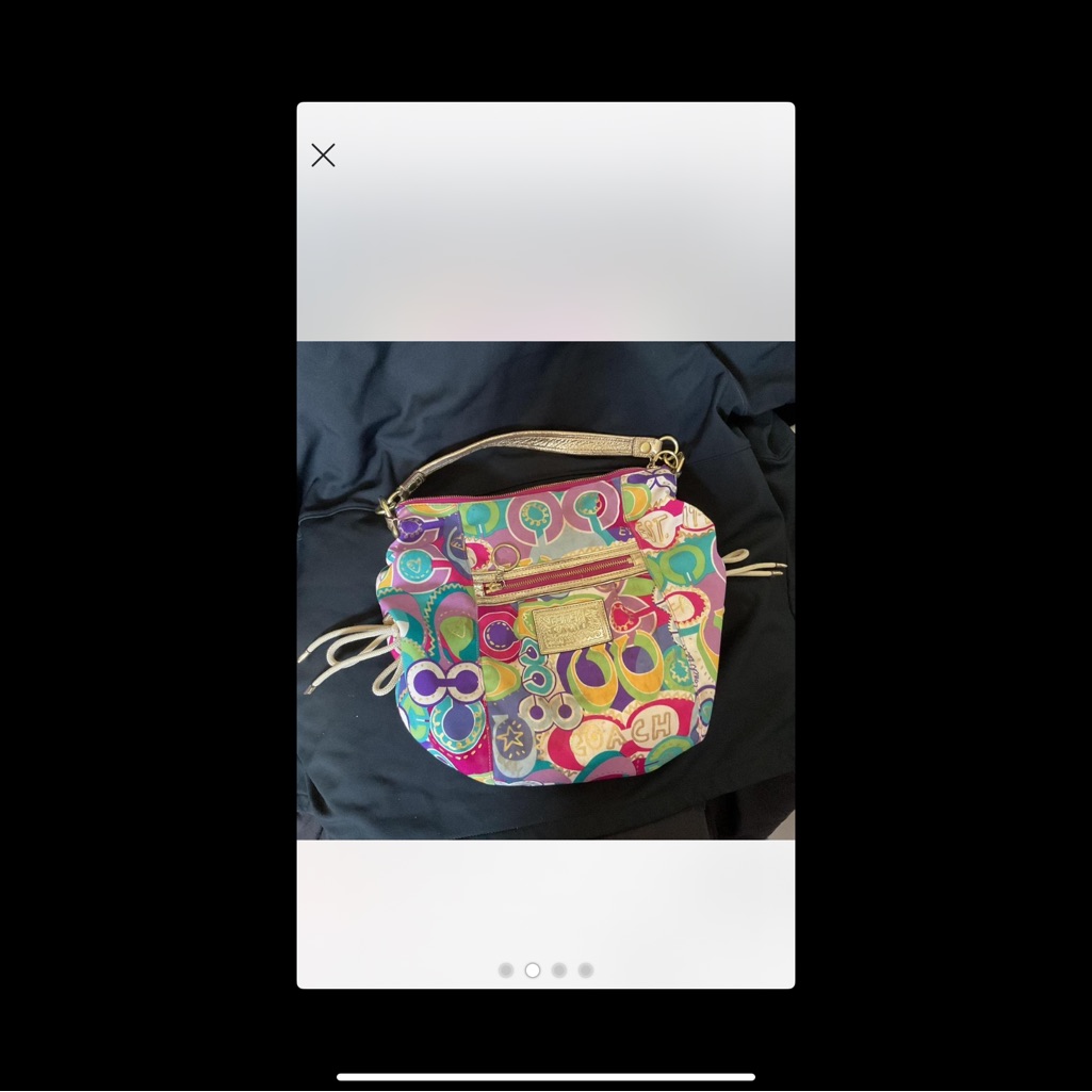 Coach Poppy Multicolor With Matching Wallet Used Condition Sold As Is